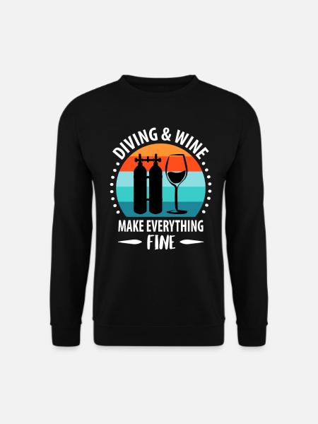 Taucher tauchen Apnoe Sporttaucher Gerätetauchen - Unisex Pullover - Schwarz