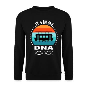 Tram Driver Tram Light Rail Tram - Unisex Sweatshirt - black - Front - Alina (178cm) & Michal (187cm)