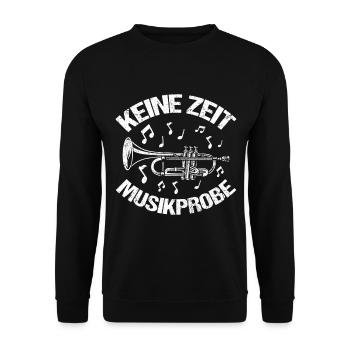 Keine Zeit Musikprobe - Unisex Pullover - Schwarz - Vorne - Alina (178cm) & Michal (187cm)