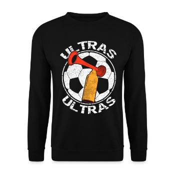 Football Ultras Fanfare - Unisex Sweatshirt - black - Front - Alina (178cm) & Michal (187cm)
