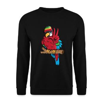 Drôle de perroquet Oiseau Oiseau Oiseau Oiseau Signe de paix - Sweat-shirt Unisexe - noir - Devant - Alina (178cm) & Michal (187cm)