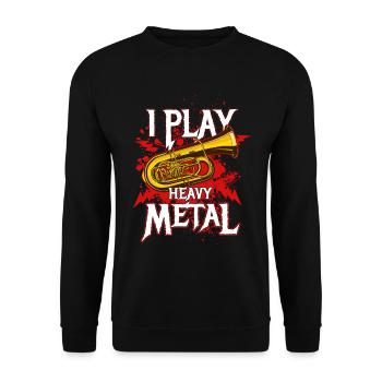 Je joue Je joue Heavy Metal Fans Orchestra Band - Sweat-shirt Unisexe - noir - Devant - Alina (178cm) & Michal (187cm)