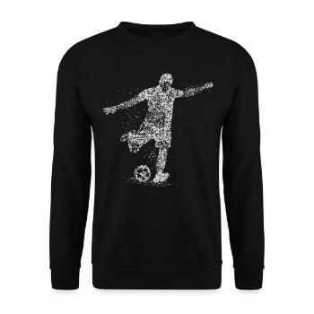 Football Football Player Footballer Gift - Unisex Sweatshirt - black - Front - Alina (178cm) & Michal (187cm)
