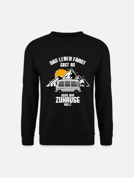 Wohnwagen Wohnmobil Camping Freunde Camper Fans - Unisex Pullover - Schwarz