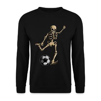 Skull Football Football Player Skeleton Costume - Unisex Sweatshirt - black - Front - Alina (178cm) & Michal (187cm)