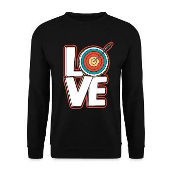 Archer Archery Archery Gift - Unisex Sweatshirt - black - Front - Alina (178cm) & Michal (187cm)