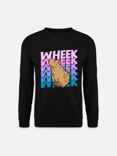 Wheek Guinea Pig Gift Guinea Pig Rodent - Unisex Sweatshirt - black
