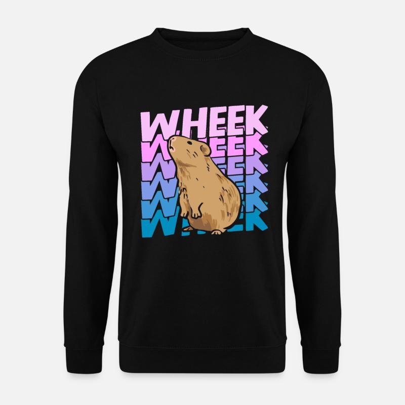 Wheek Guinea Pig Gift Guinea Pig Rodent - Unisex Sweatshirt - black
