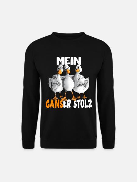 Mein Gans er Stolz Gänse Gänsezucht Landwirtschaft - Unisex Pullover - Schwarz