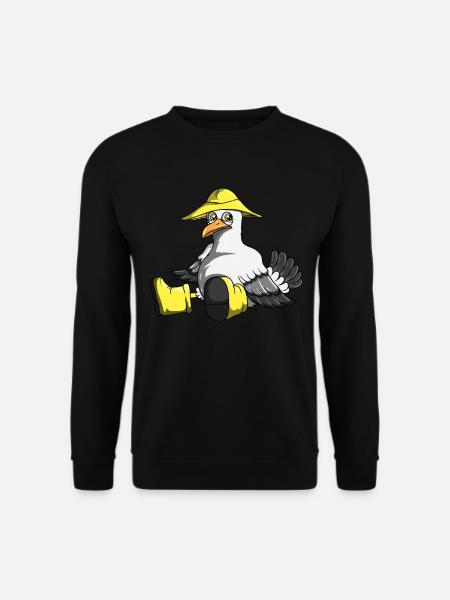 Möwengeschenk Küstenurlaub Meer See Ozean Fans - Unisex Pullover - Schwarz