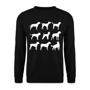 Chien Race de chien Races de chiens Amateurs de chiens - Sweat-shirt Unisexe - noir - Devant - Alina (178cm) & Michal (187cm)