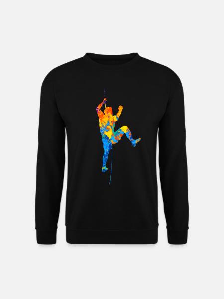 Bouldern Kletterer Klettern Boulder Kletterwand - Unisex Pullover - Schwarz