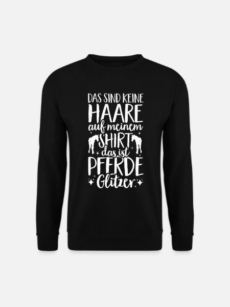 Pferde Glitzer Reiterin Reiten Pferd Geschenk - Unisex Pullover - Schwarz