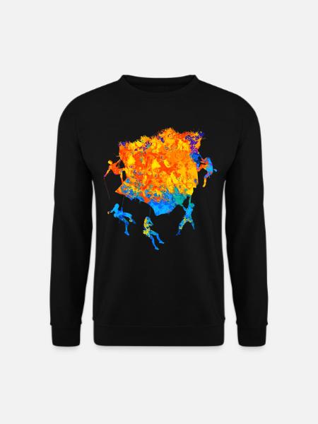 Bouldern Klettern Boulder Boulderer Kletter - Unisex Pullover - Schwarz
