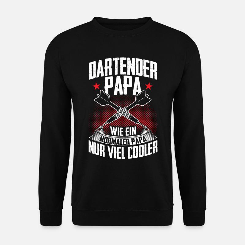Dartender Papa Dartspieler Darten Darts Geschenk - Unisex Pullover - Schwarz