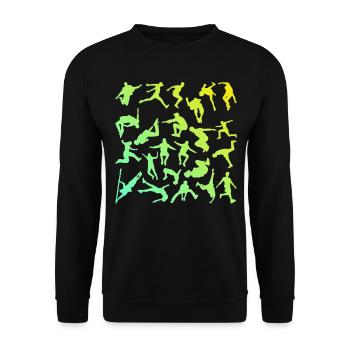 Parkour Freerunning Freerunner Parcour Parkour - Unisex Sweatshirt - black - Front - Alina (178cm) & Michal (187cm)