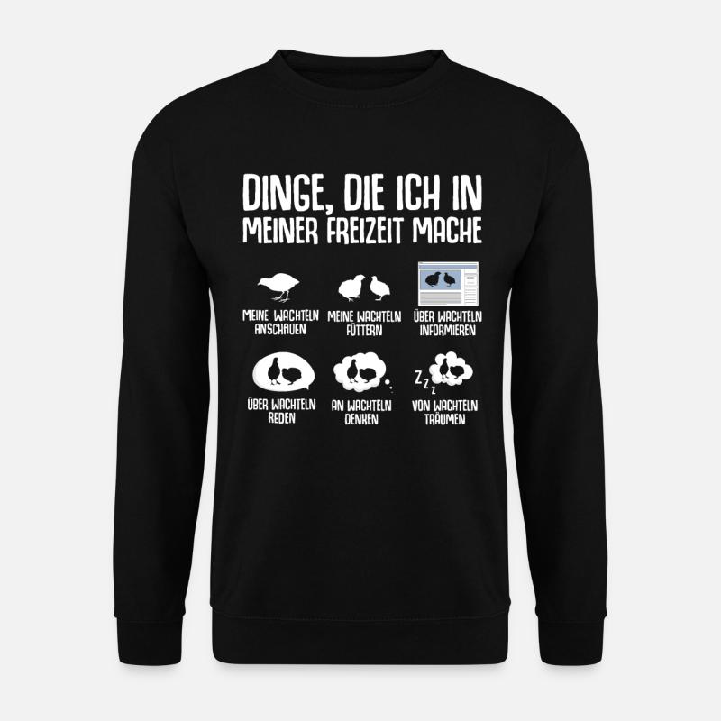 Wachtelzüchter Wachtel Geschenk Wachtelzucht - Unisex Pullover - Schwarz