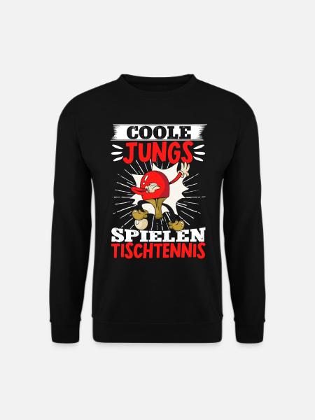 Coole Jungs Spielen Tischtennis Geschenk - Unisex Pullover - Schwarz