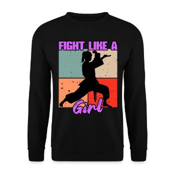 Karaté Femmes Arts Martiaux Arts Martiaux Cadeau - Sweat-shirt Unisexe - noir - Devant - Alina (178cm) & Michal (187cm)