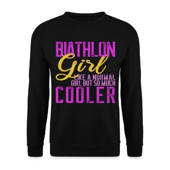 Biathlon Biathlète Femme Cadeau - Sweat-shirt Unisexe - noir - Devant - Alina (178cm) & Michal (187cm)