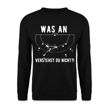 Handball Handballtrainer lustige Handballverein - Unisex Pullover - Schwarz - Vorne - Alina (178cm) & Michal (187cm)
