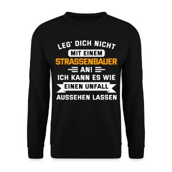 Straßenbauer Straßenbau Geschenk - Unisex Pullover - Schwarz - Vorne - Alina (178cm) & Michal (187cm)