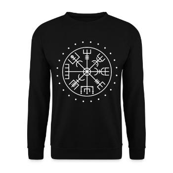 Runes Norse Mythology Viking Norsemen - Unisex Sweatshirt - black - Front - Alina (178cm) & Michal (187cm)