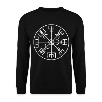 Runes Norse Mythology Viking Norsemen - Unisex Sweatshirt - black - Front - Alina (178cm) & Michal (187cm)