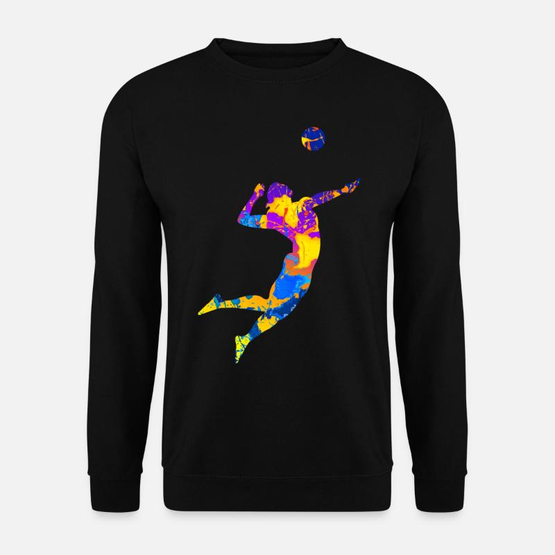 Volleyball Volleyballer Schmetterball Geschenkidee - Unisex Pullover - Schwarz