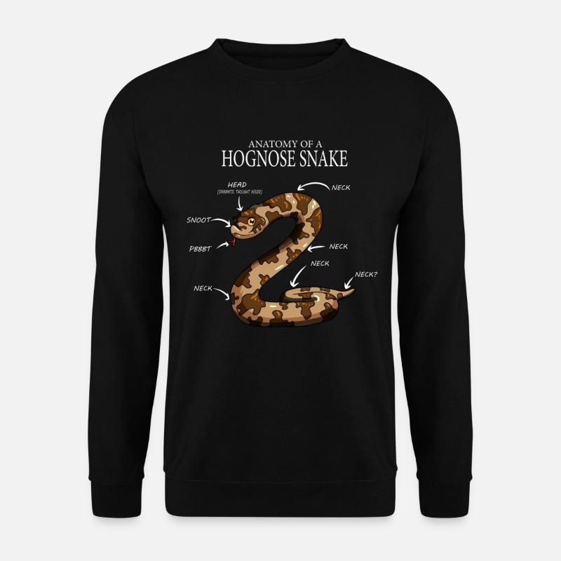 Schlange Reptilien Anatomie einer Schlange - Unisex Pullover - Schwarz
