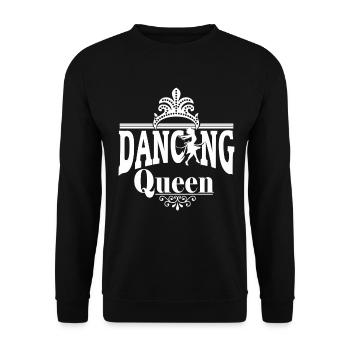 Krone Tanzen Dancing Queen mit Tänzerin - Unisex Pullover - Schwarz - Vorne - Alina (178cm) & Michal (187cm)
