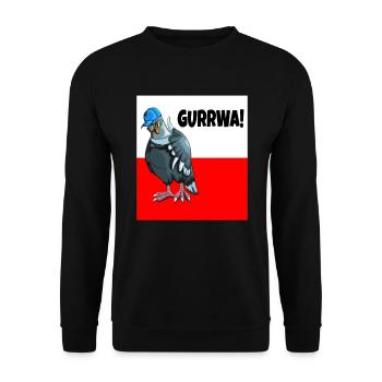 . Polish Gurrwa Kurwa Saying Speak Polish - Unisex Sweatshirt - black - Front - Alina (178cm) & Michal (187cm)