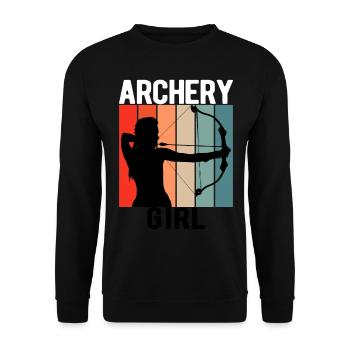 Archery Archer Archer Gift - Unisex Sweatshirt - black - Front - Alina (178cm) & Michal (187cm)