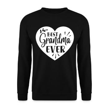 Bestes Großmutter-Geschenk aller Zeiten - Unisex Pullover - Schwarz - Vorne - Alina (178cm) & Michal (187cm)