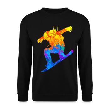 Snowboard Snowboarden Snowboarder Wintersport - Unisex Pullover - Schwarz - Vorne - Alina (178cm) & Michal (187cm)