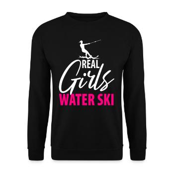 Water Skis Waterskiing Waterskiers Ladies Mother - Unisex Sweatshirt - black - Front - Alina (178cm) & Michal (187cm)