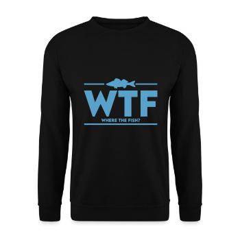 Predatory Fish Sport Anglers Fishing Pikeperch Saying - Unisex Sweatshirt - black - Front - Alina (178cm) & Michal (187cm)