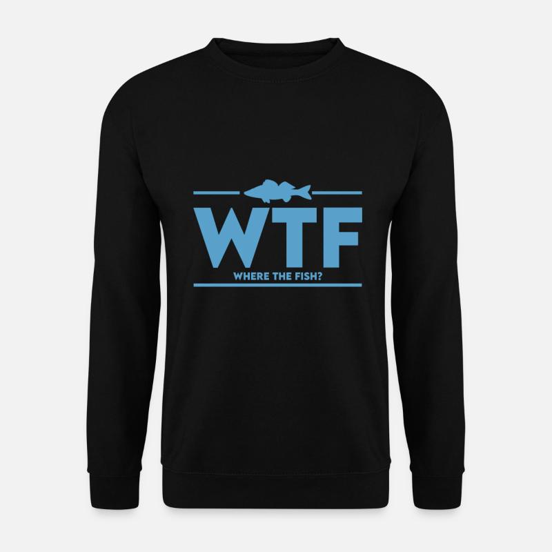 Raubfisch Sportangler Fischen Zander Spruch - Unisex Pullover - Schwarz