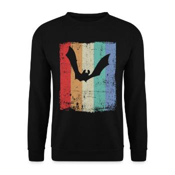 Bat Bats - Unisex Sweatshirt - black - Front - Alina (178cm) & Michal (187cm)