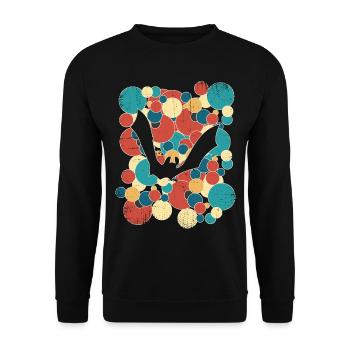 Bat Bats - Unisex Sweatshirt - black - Front - Alina (178cm) & Michal (187cm)