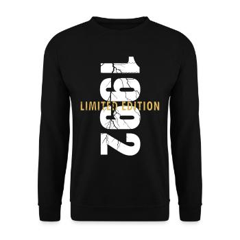Année de construction 1992 né années 90 - Sweat-shirt Unisexe - noir - Devant - Alina (178cm) & Michal (187cm)