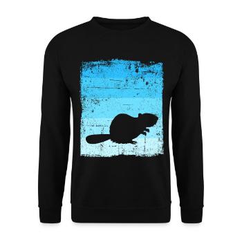 Biber - Unisex Pullover - Schwarz - Vorne - Alina (178cm) & Michal (187cm)
