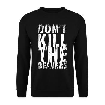 Biber - Unisex Pullover - Schwarz - Vorne - Alina (178cm) & Michal (187cm)