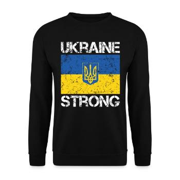 L’Ukraine forte - Sweat-shirt Unisexe - noir - Devant - Alina (178cm) & Michal (187cm)