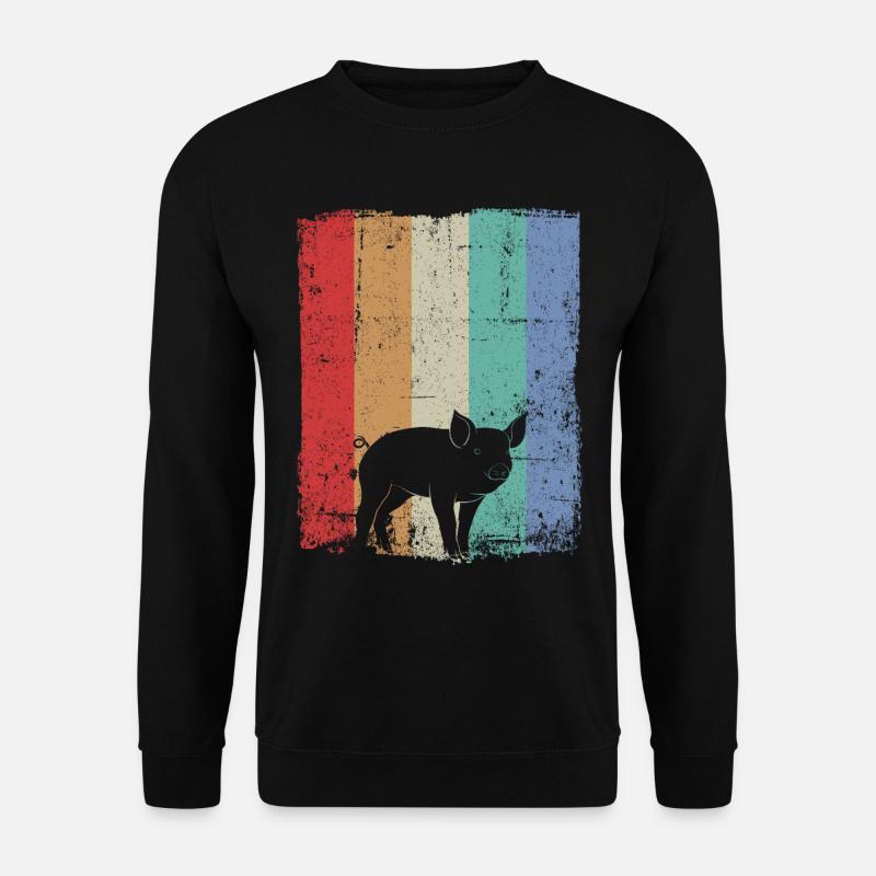 Schwein Schweine - Unisex Pullover - Schwarz