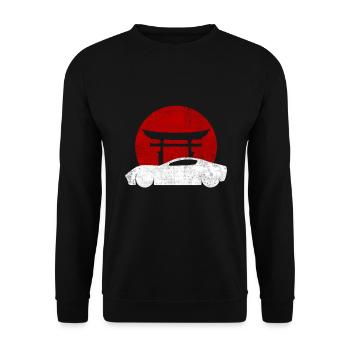Sportwagen Automobile Besitzer Luxuskarosse - Unisex Pullover - Schwarz - Vorne - Alina (178cm) & Michal (187cm)