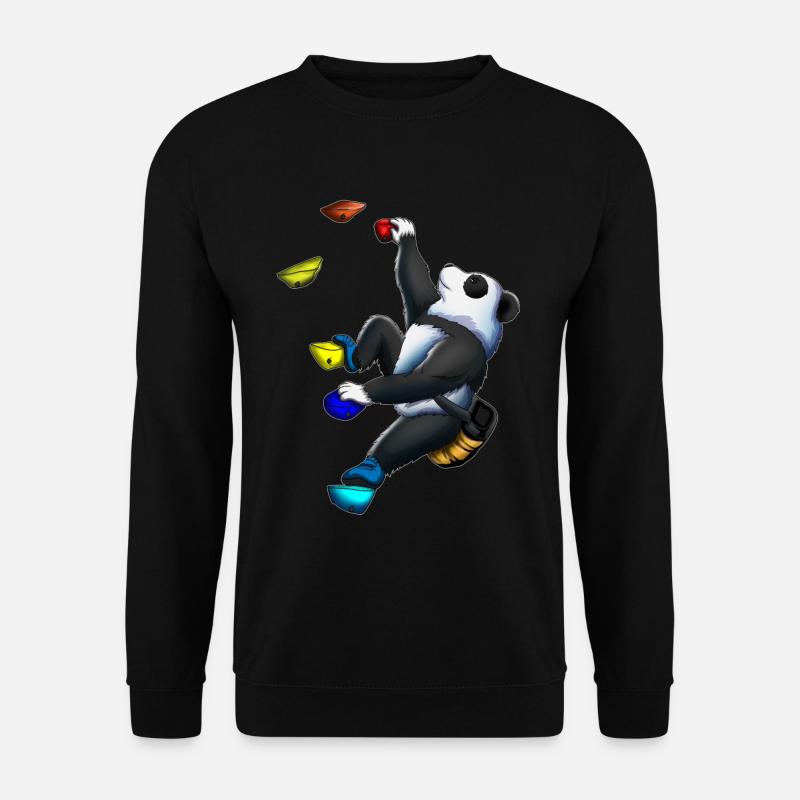 Mignon Panda Bear Escalade Mur d’Escalade Escalade - Sweat-shirt Unisexe - noir