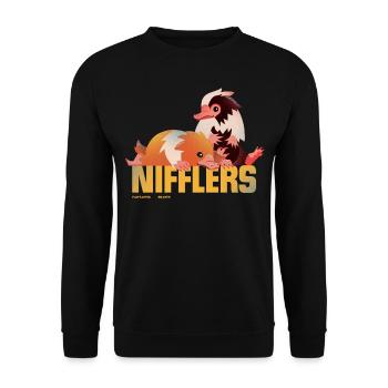 Fantastic Beasts 3 Baby Nifflers - Unisex Sweatshirt - black - Front - Alina (178cm) & Michal (187cm)