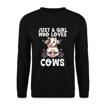 Propriétaire d’une ferme de vaches laitières Amoureux des vaches - Sweat-shirt Unisexe - noir - Devant - Alina (178cm) & Michal (187cm)