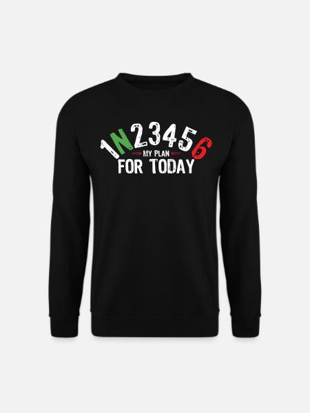 Motorrad / Biker - Motorradfahrer Schaltung - Unisex Pullover - Schwarz